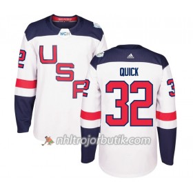 USA Tröja Jonathan Quick 32 World Cup 2016 Vit Premier
